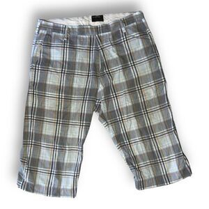 🎯 Vintage Energie‎ Plaid Bermuda Shorts Sz 32 Multicolor